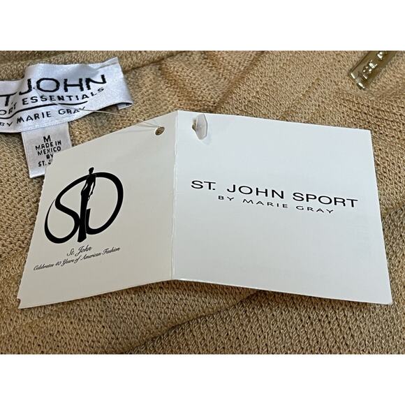 Vtg NWT St John Sport Essentials by Marie Gray Side Slits Tan Skirt Sz Med - Picture 6 of 8